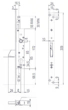 Carica l'immagine nel visualizzatore di Gallery, CISA 46800 Serratura per Persiane Chiusura Triplice E=35mm