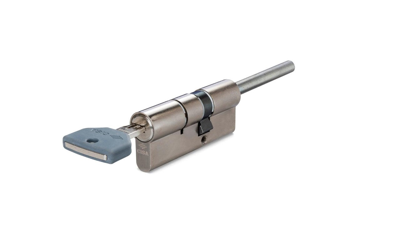 Serratura Per Basculante O Garage A Cilindro Europeo - Interasse 70 Mm, Leva Di Sblocco Interna Antieffrazione, Con 2 Chiavi Punzonate - 10