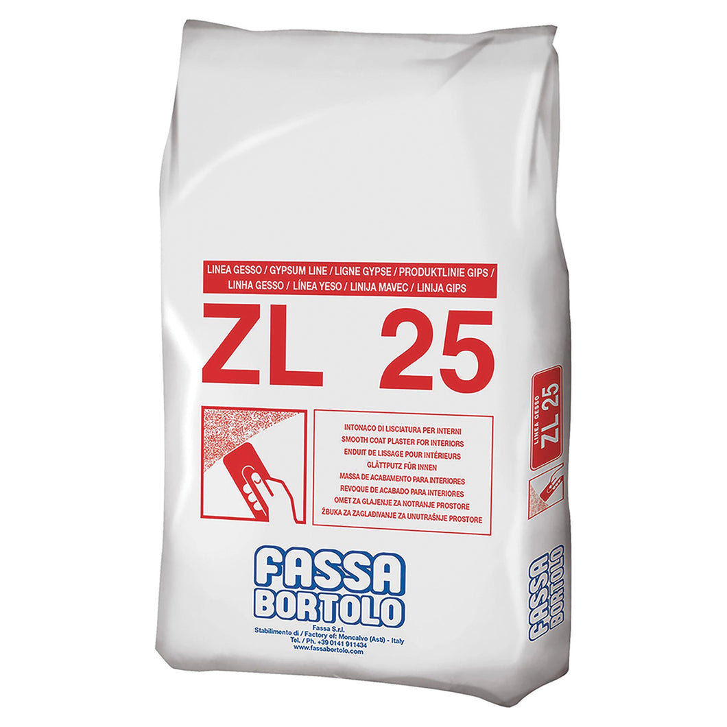 FASSA BORTOLO ZL25 Intonaco di Lisciatura a base di Calce e Gesso per Interni 5 Kg