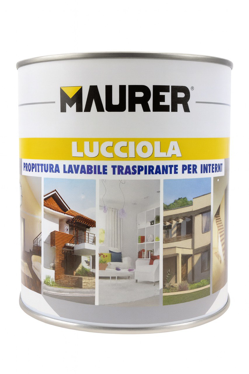 MAURER Idropittura Bianca Lavabile Traspirante per Interni 0,750 L