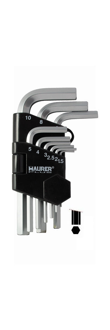 MAURER Set Chiavi Maschio Esagonali 1,5 - 10 mm