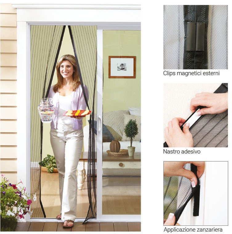 SANGIORGIO Eco Magnetix Zanzariera Magnetica Riducibile per Porte e Finestre