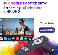 Carica l'immagine nel visualizzatore di Gallery, STRONG SRT41 Stick 4K HDMI Trasforma la tua TV in Smart Tv e Guarda i tuoi Canali del Digitale Terrestre in HD con Internet senza Antenna e con un Unica APP
