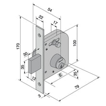 Load image into Gallery viewer, WELKA 065.45.40.0 Iron Mortise Lock for Gates
