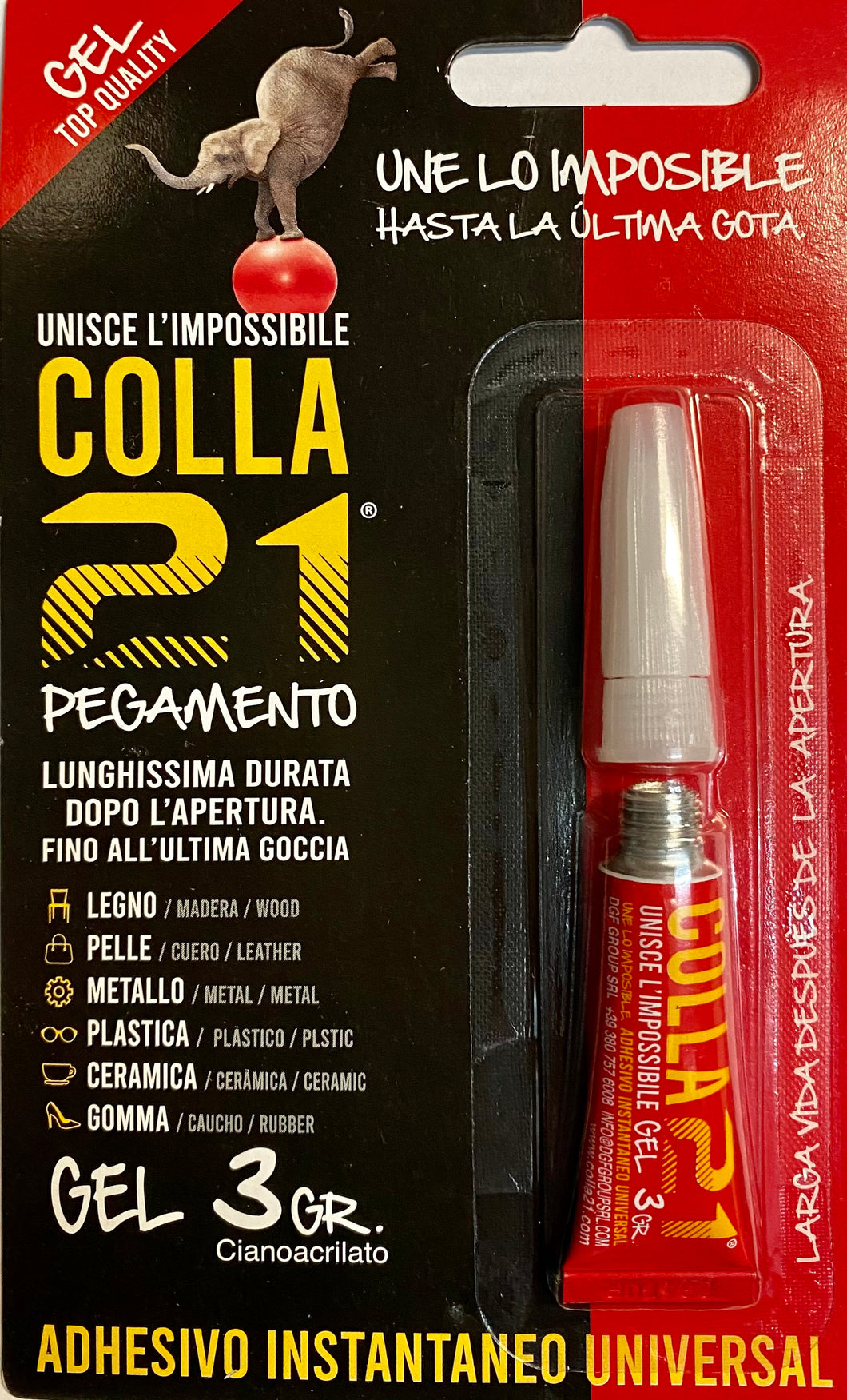 COLLA21 Universal Instant-Setting Gel Glue 3gr.
