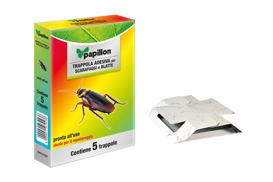 PAPILLON Trappola Adesiva per Scarafaggi e Insetti Striscianti