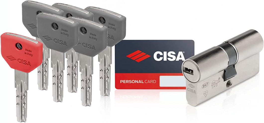 CISA ASIX P8 Asix European Cylinder with 5 Original Keys and Card
